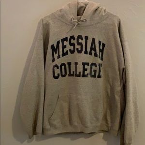 Messiah College Vintage Grey and Navy Hoodie